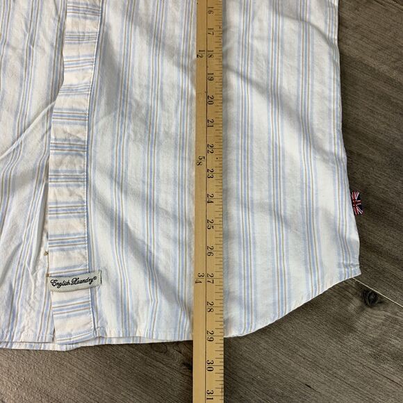 Men's English Laundry Medium Shirt Long Sleeve Button Front Cotton Embroidered - Picture 11 of 12